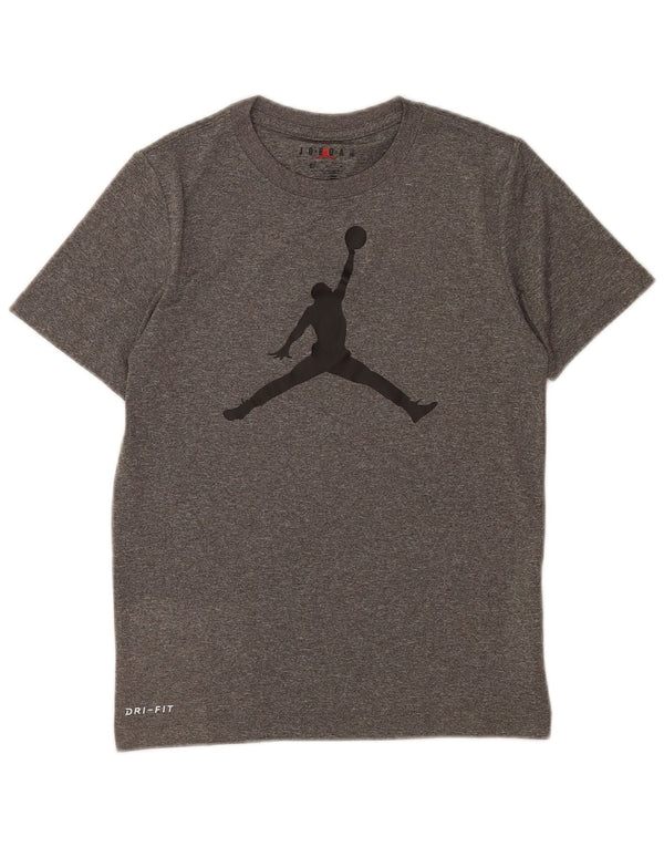 Jordan Boys Dri Fit Graphic T-Shirt Top 10–11 Jahre Mittelgrau meliert