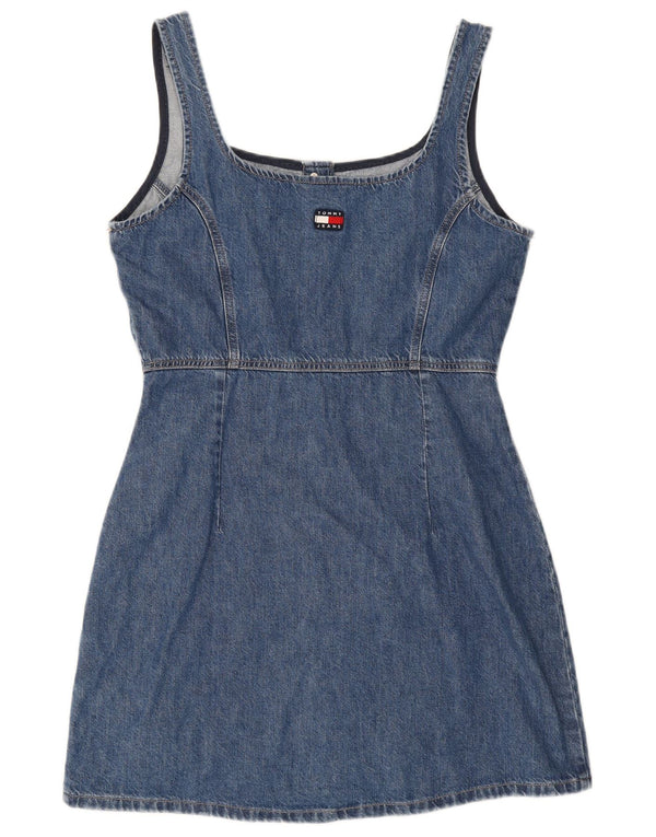 Tommy Hilfiger Damen ärmelloses Jeanskleid UK 18 XL Blaue Baumwolle