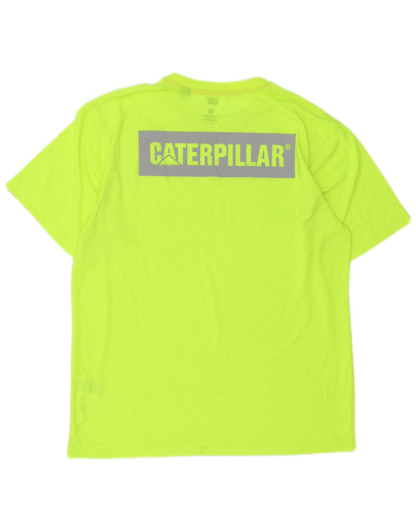 CAT Herren Grafik T-Shirt Top 3XL Grün Polyester