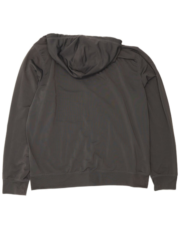 Nike Herren Graphic Zip Hoodie Pullover 2XL Grau Polyester