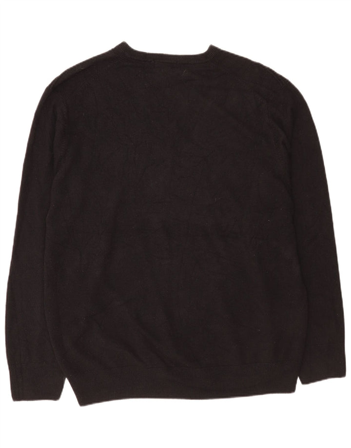 Dockers Herren-Pullover mit V-Ausschnitt, 2XL, schwarzes Acryl