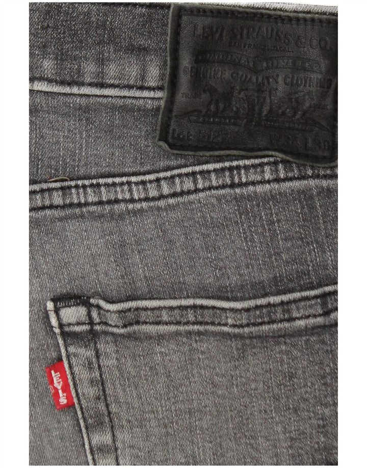Levi's Herren 512 Slim Tapered Jeans W34 L30 Graue Baumwolle