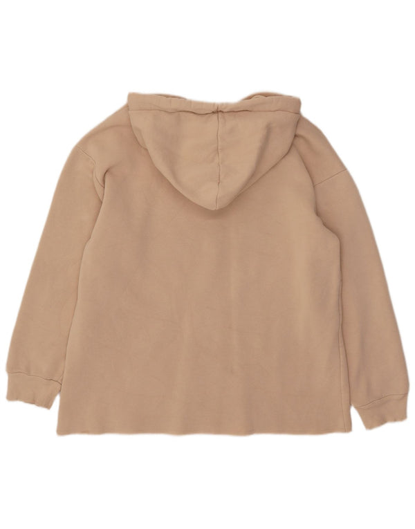 Topshop Damen-Pullover mit übergroßem Kapuzenpullover, Gr. 8, Beige, Baumwolle