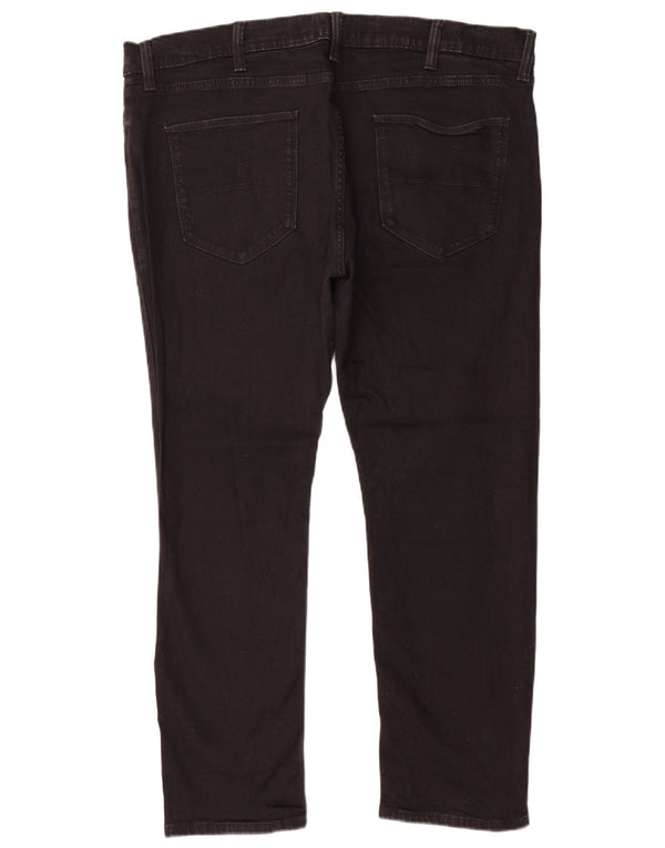 Marks & Spencer Slim-Jeans für Herren, W40, L29, schwarze Baumwolle