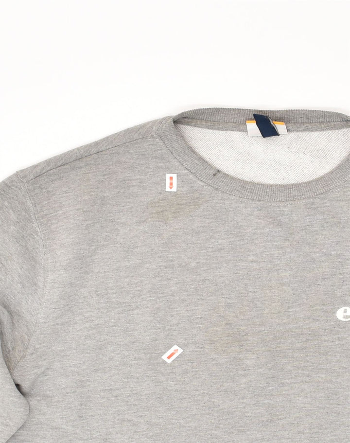 ELLESSE Womens Sweatshirt Jumper UK 10 Small Grey Cotton | Vintage Ellesse | Thrift | Second-Hand Ellesse | Used Clothing | Messina Hembry 