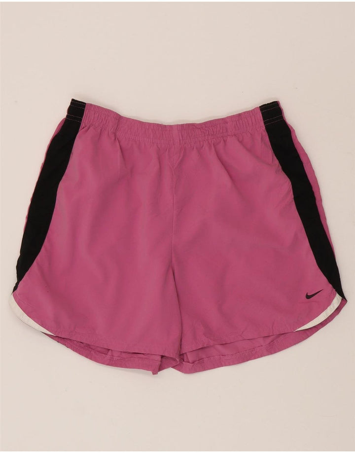 Nike Damen-Sportshorts US 8/10 Mittelrosa Colourblock-Polyester