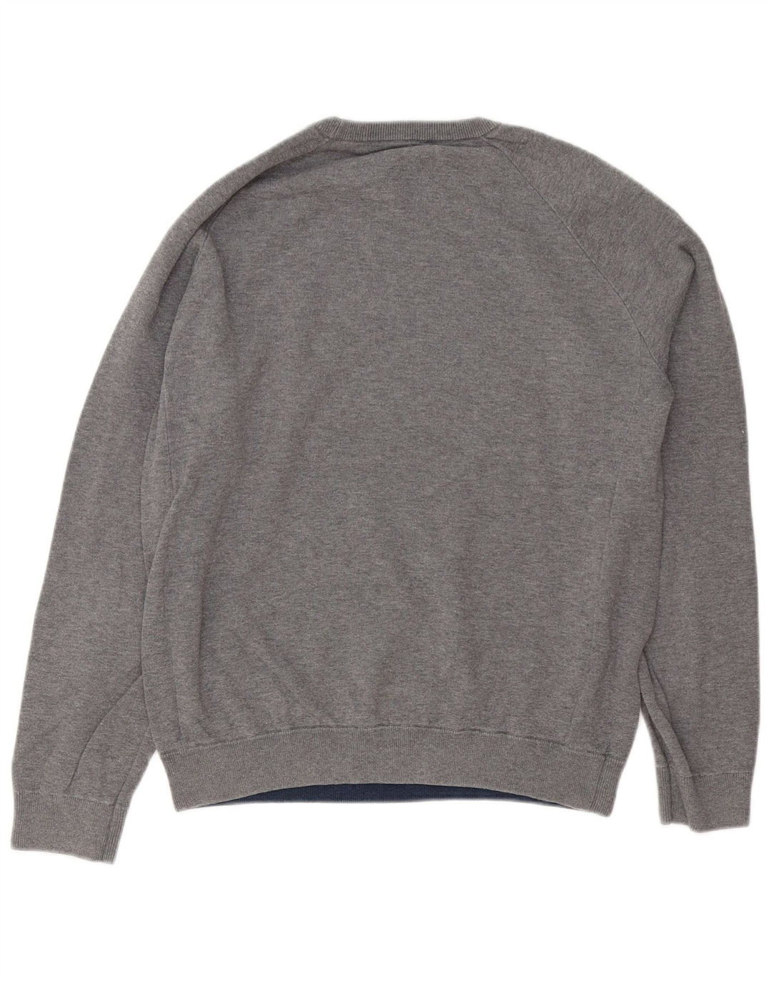 White Stuff Herren-Pullover mit Rundhalsausschnitt aus mittelgrauer Baumwolle