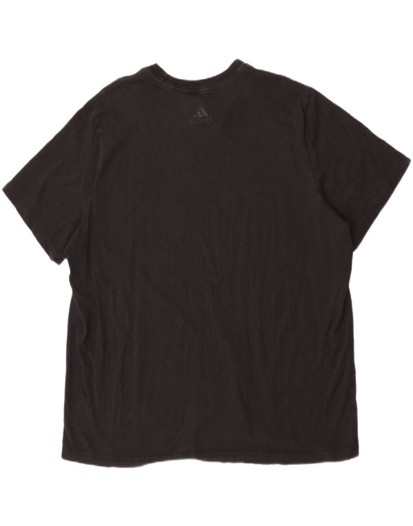 Adidas Herren Grafik T-Shirt Top 2XL Schwarz Baumwolle
