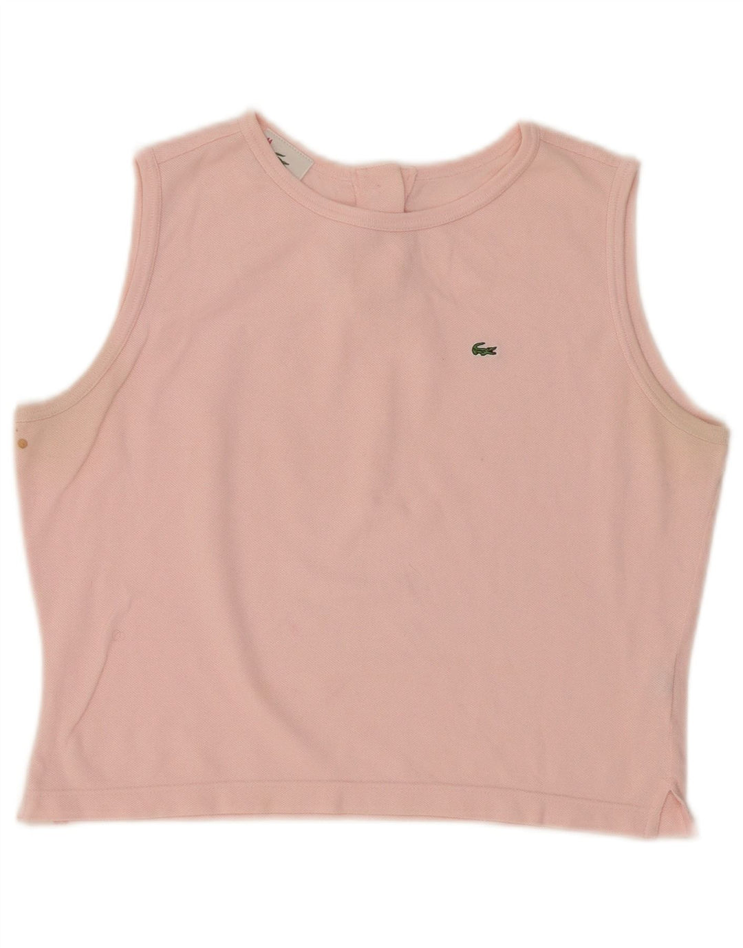 Lacoste Damen Crop Vest Top Größe 44 Große rosa Baumwolle