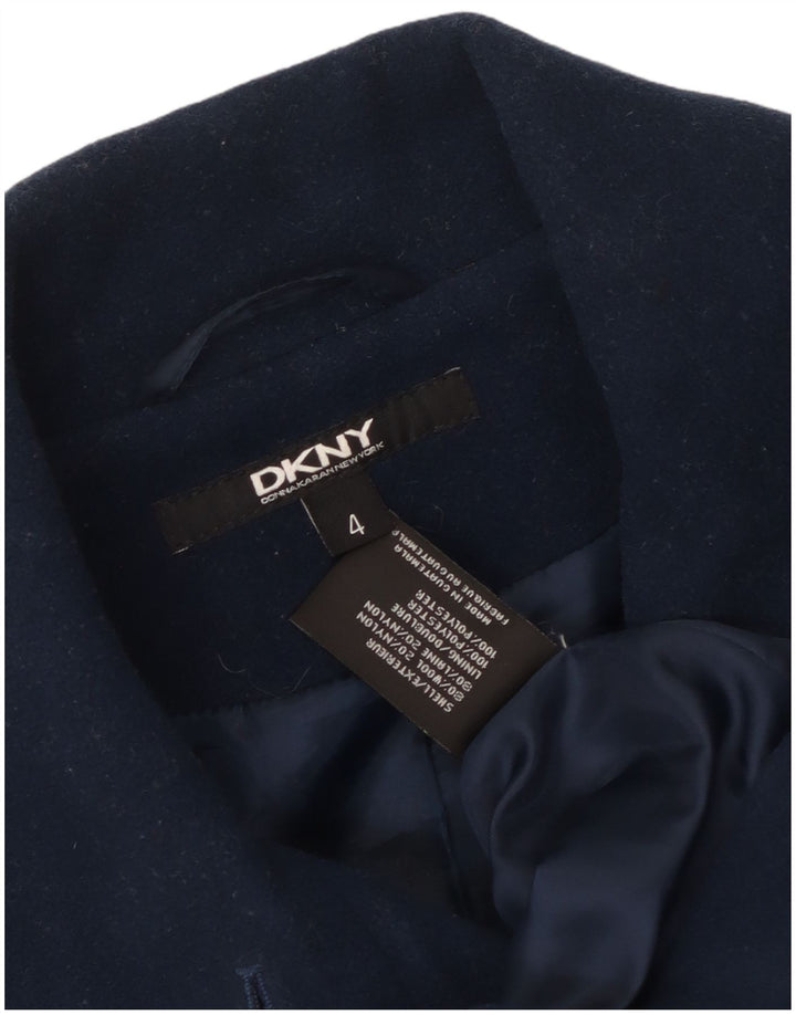 Dkny Damenmantel US 4 Small Marineblaue Wolle
