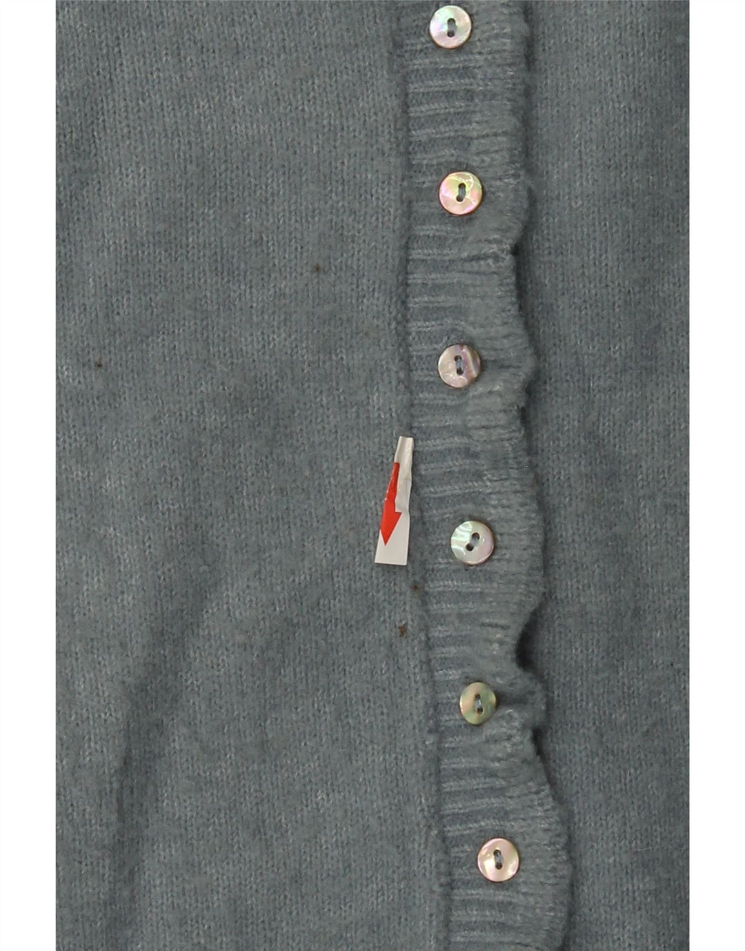 Zara Damen-Cardigan-Pullover UK 14 Mittelblaues Polyester