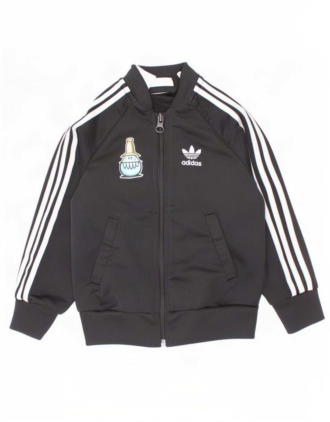 Adidas Baby-Jungen-Trainingsanzugoberteil mit Grafik, 18–24 Monate, schwarzes Polyester
