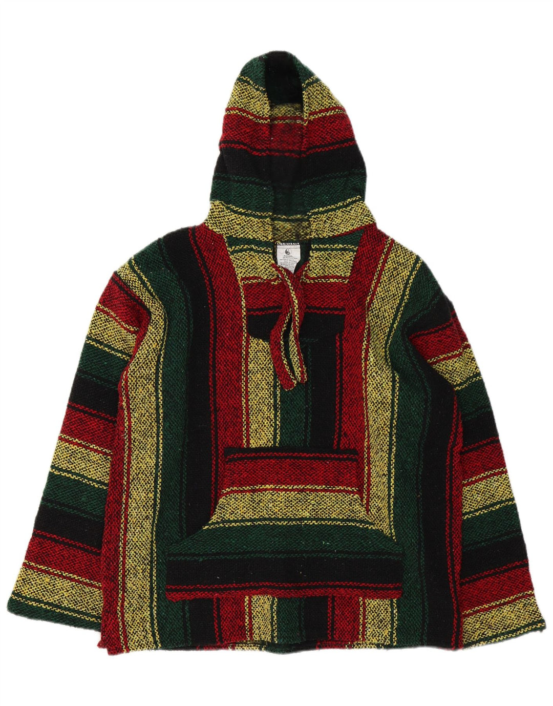 Vintage Herren Mexikanischer Kapuzenpullover Medium Bunt gestreift