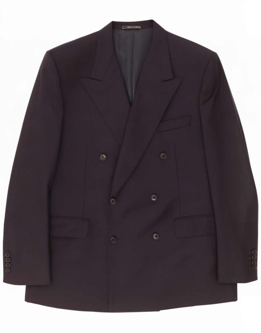 Corneliani Herren Zweireihiger Blazer Jacke UK 40 Große marineblaue Wolle