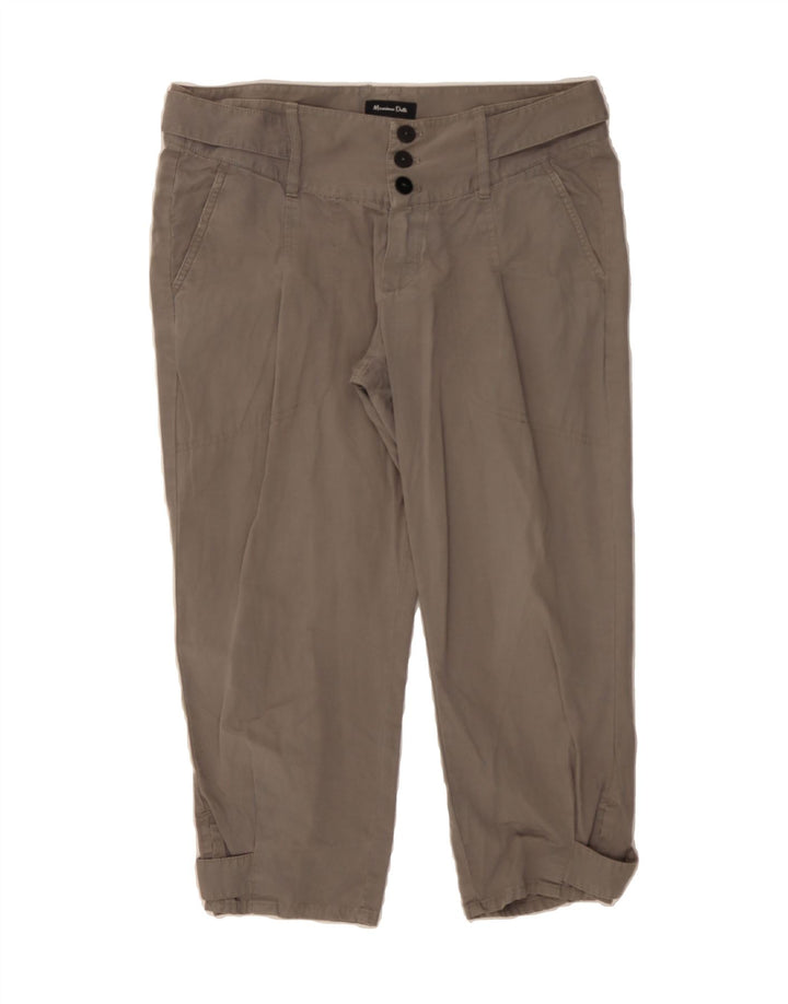 MASSIMO DUTTI Womens Slim Capri Trousers EU 40 Medium W30 L21 Grey Vintage Massimo Dutti and Second-Hand Massimo Dutti from Messina Hembry 