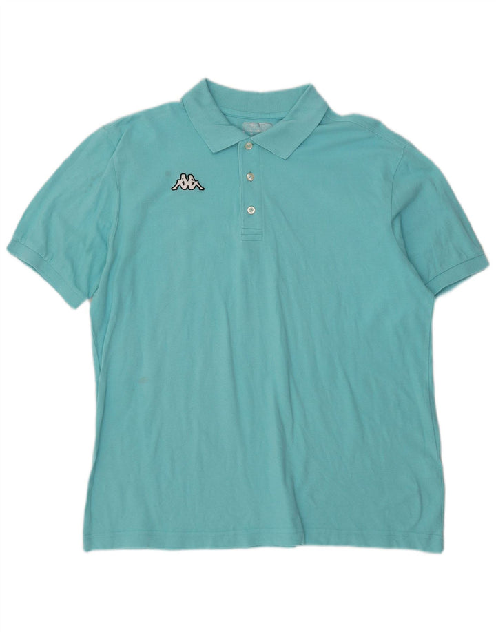 KAPPA Mens Polo Shirt XL Blue Cotton