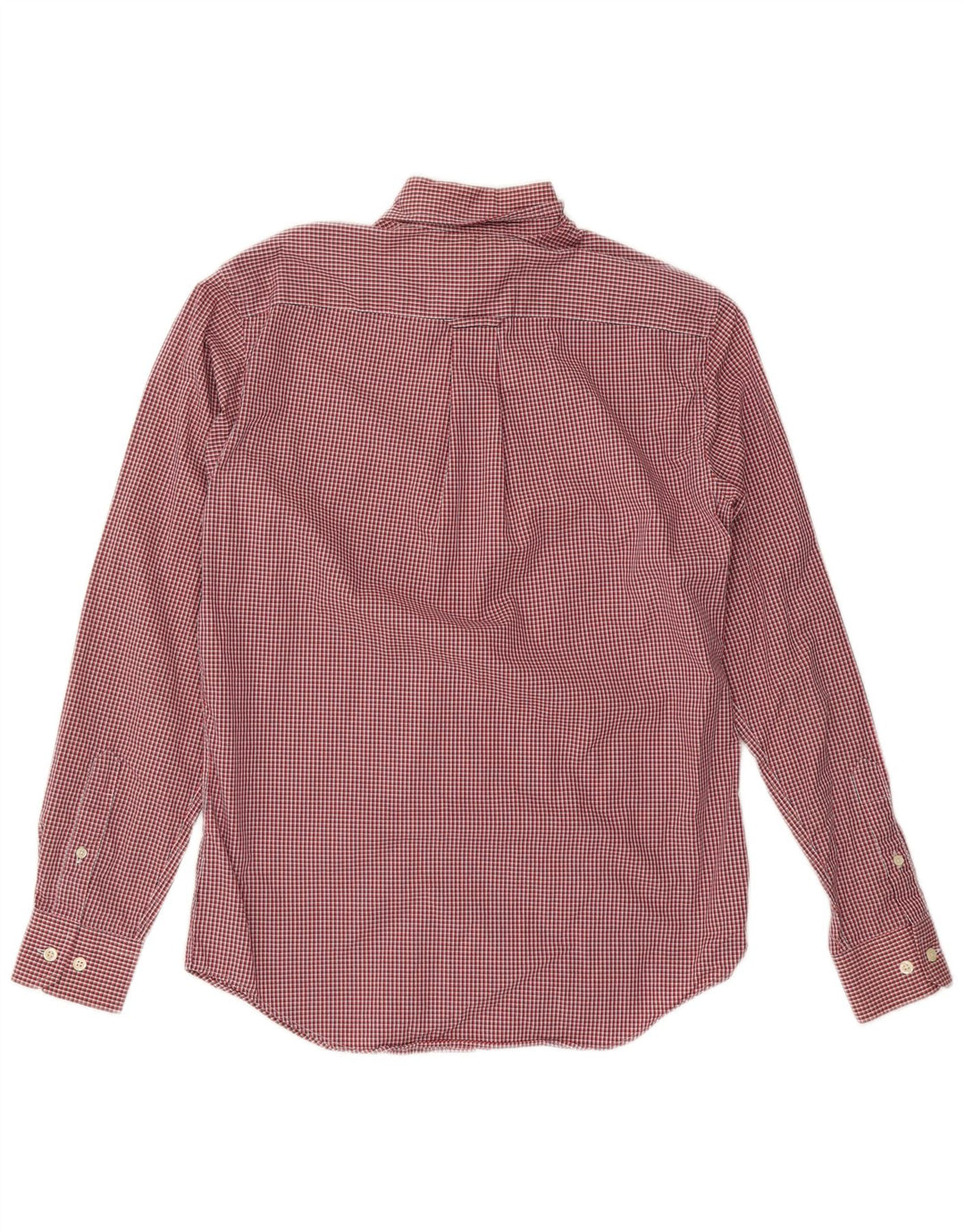 Nautica Herrenhemd, klein, rot, Gingham-Baumwolle