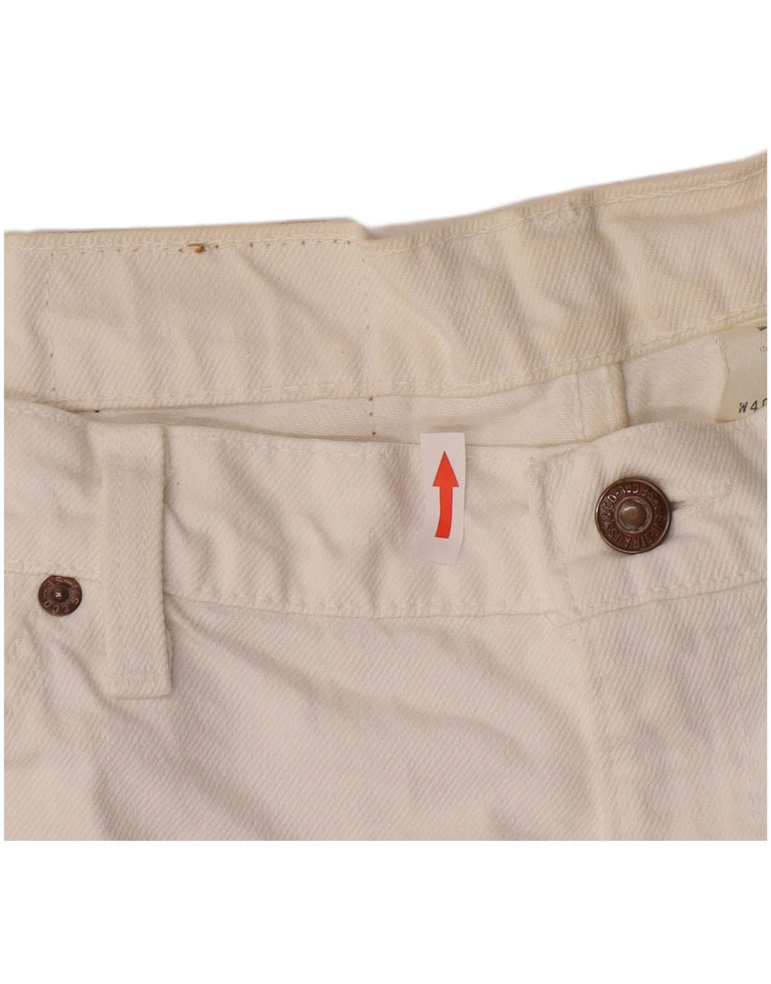 Levi's Herren 550 Denim Shorts W40 XL Weiße Baumwolle