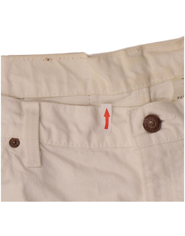 Levi's Herren 550 Denim Shorts W40 XL Weiße Baumwolle