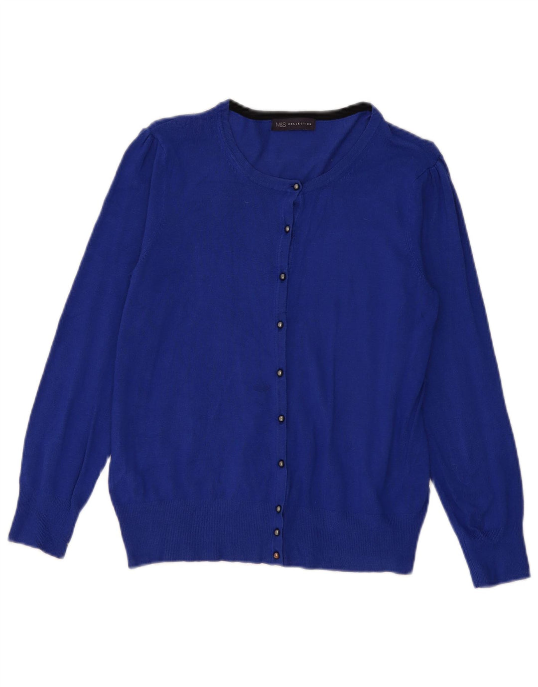 Marks & Spencer Damen-Cardigan-Pullover UK 12 Mittelblaue Viskose
