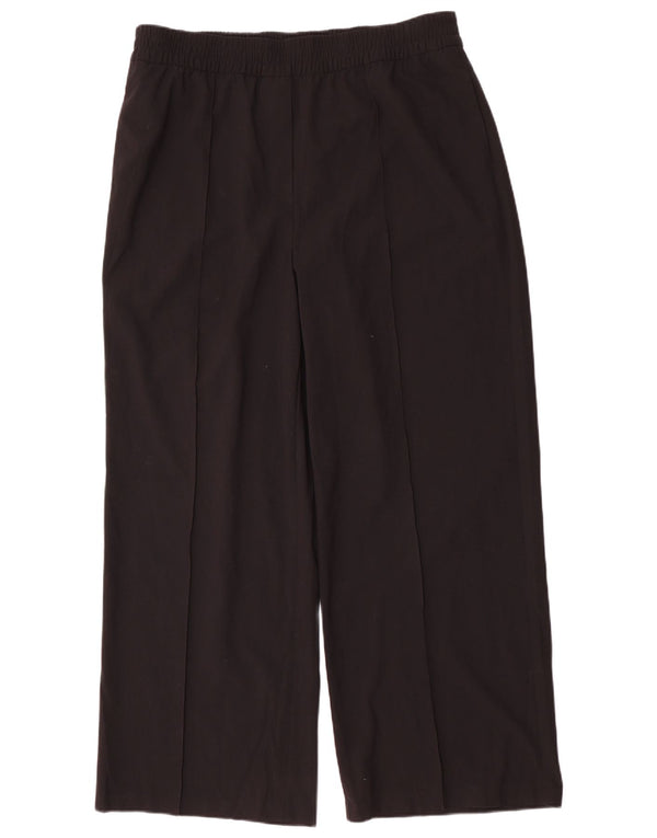 Marks & Spencer Damen-Chinohose mit weitem Bein, UK 18, XL, W38, L31, Schwarz