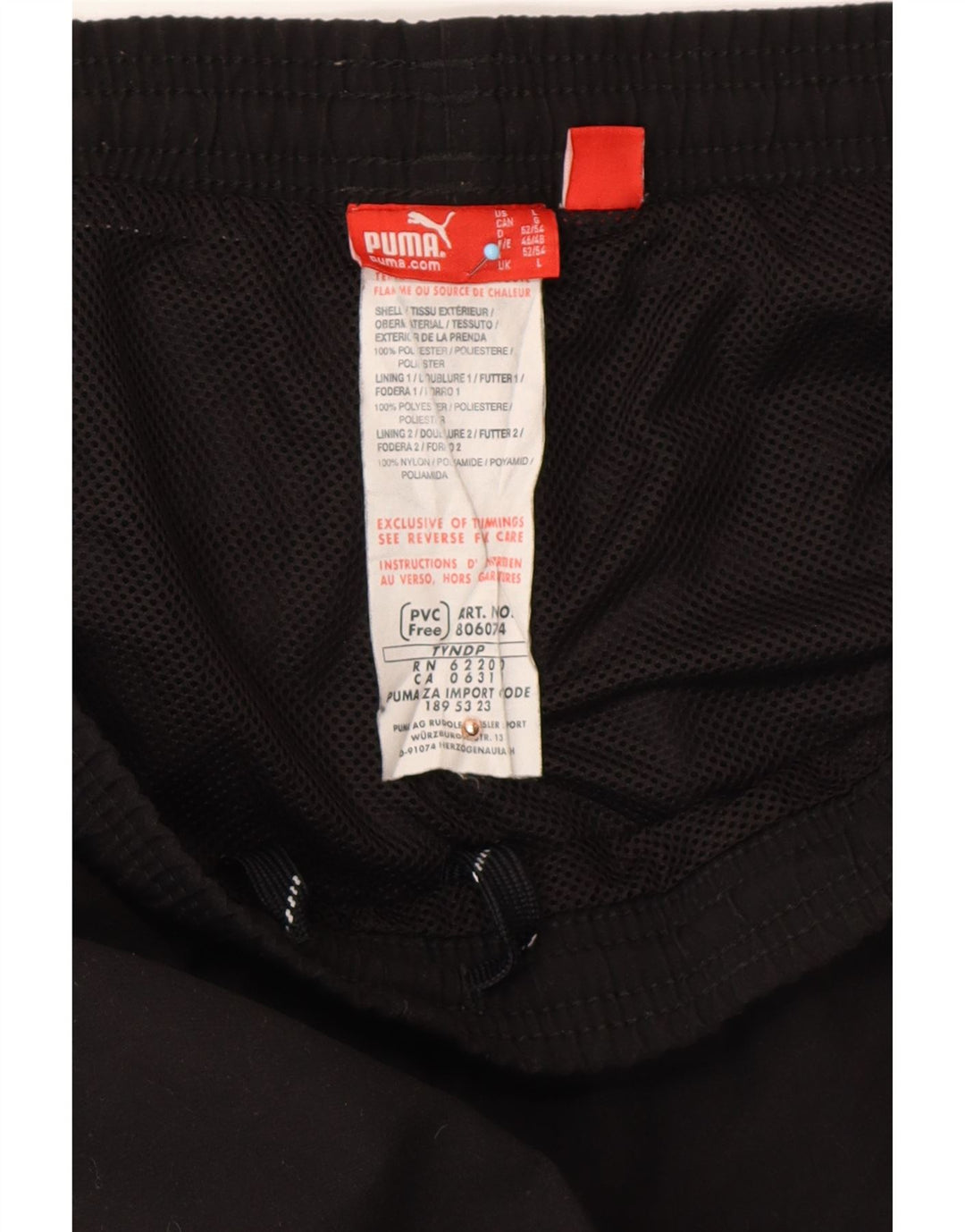 PUMA Herren-Trainingshose mit Grafik, groß, Schwarz, Polyester, Sport
