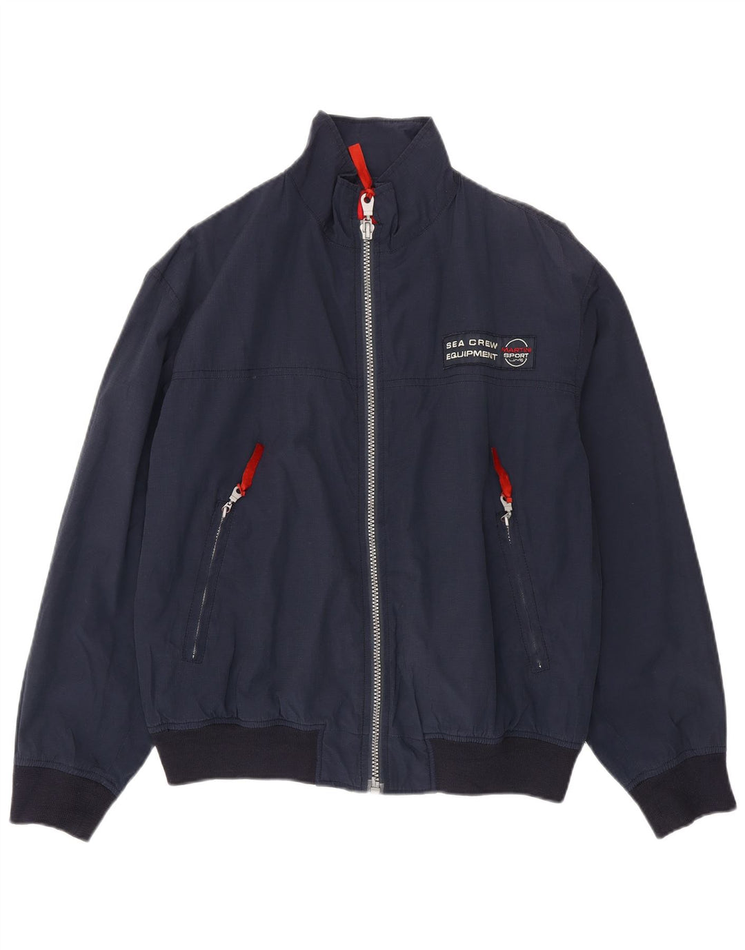 Vintage Herren Bomberjacke IT 48 Mittelmarineblaue Baumwolle