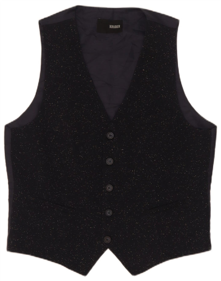 Kruder Herrenweste IT 52, groß, marineblau geflecktes Polyester