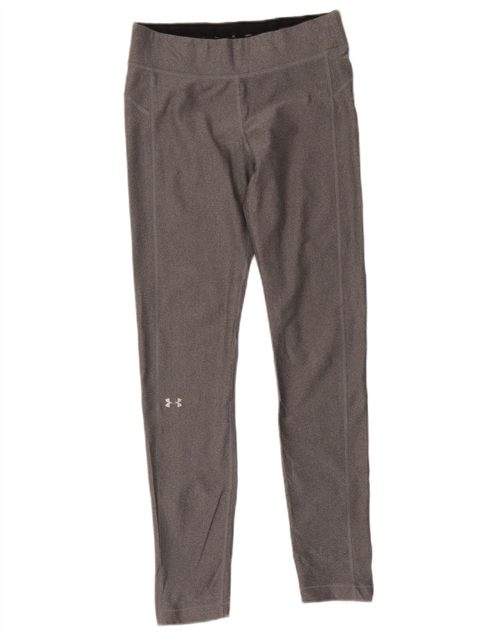 Under Armour Damen Heat Gear Leggings UK 12 Mittelgrau meliert