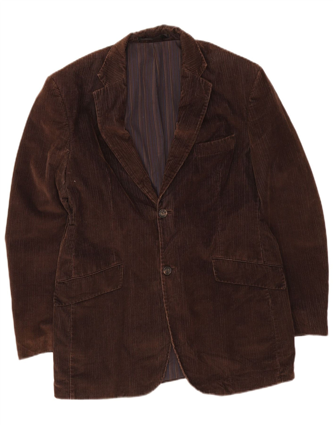 Marks & Spencer Herren-Blazer aus Cord mit 2 Knöpfen, UK 38, Mittelbraun
