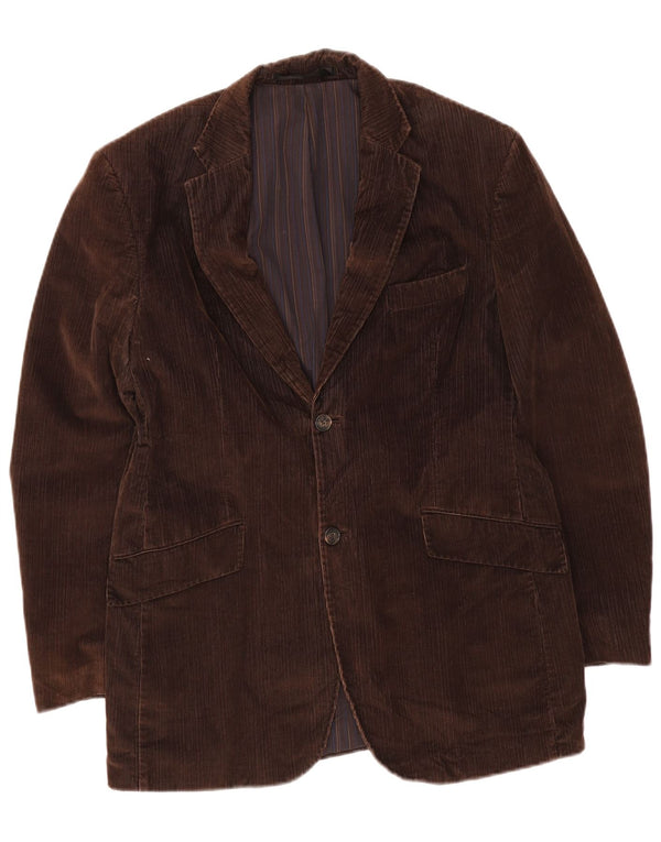 Marks & Spencer Herren-Blazer aus Cord mit 2 Knöpfen, UK 38, Mittelbraun