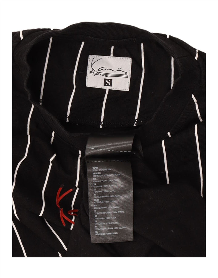 Karl Kani Herren T-Shirt Top Small schwarz gestreift aus Baumwolle