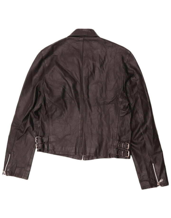 Spectra Damen Lederjacke UK 16 Large Schwarz