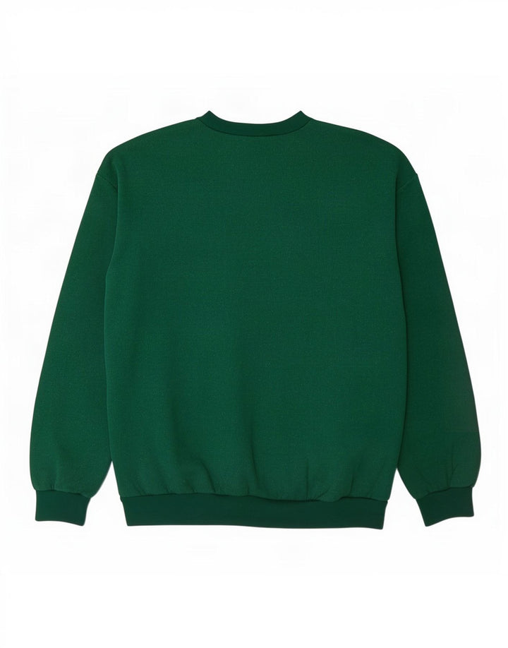 Vintage Herren Grafik Sweatshirt Pullover XL Grüne Baumwolle