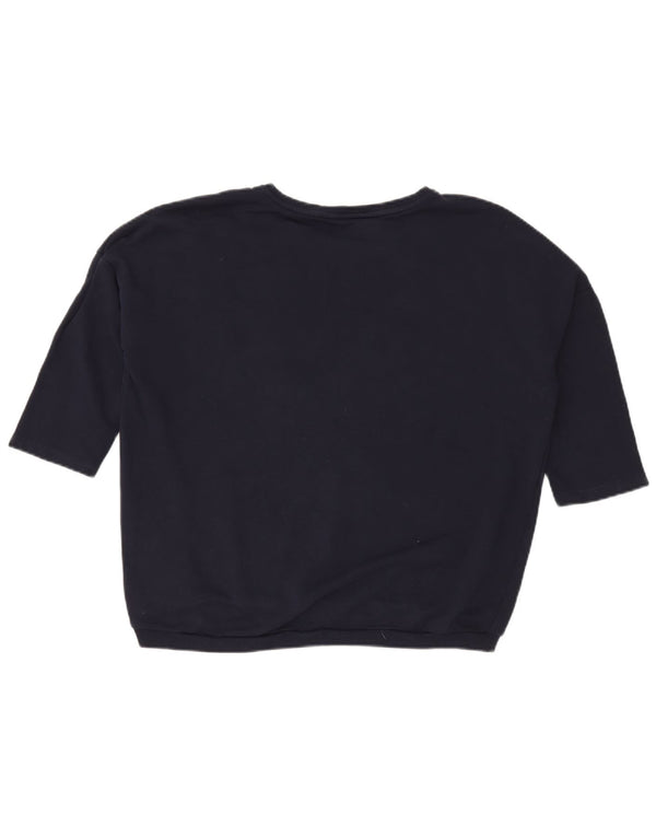 Esprit Damen Graphic Kurzarm-Sweatshirt-Pullover UK 18 XL Marineblau