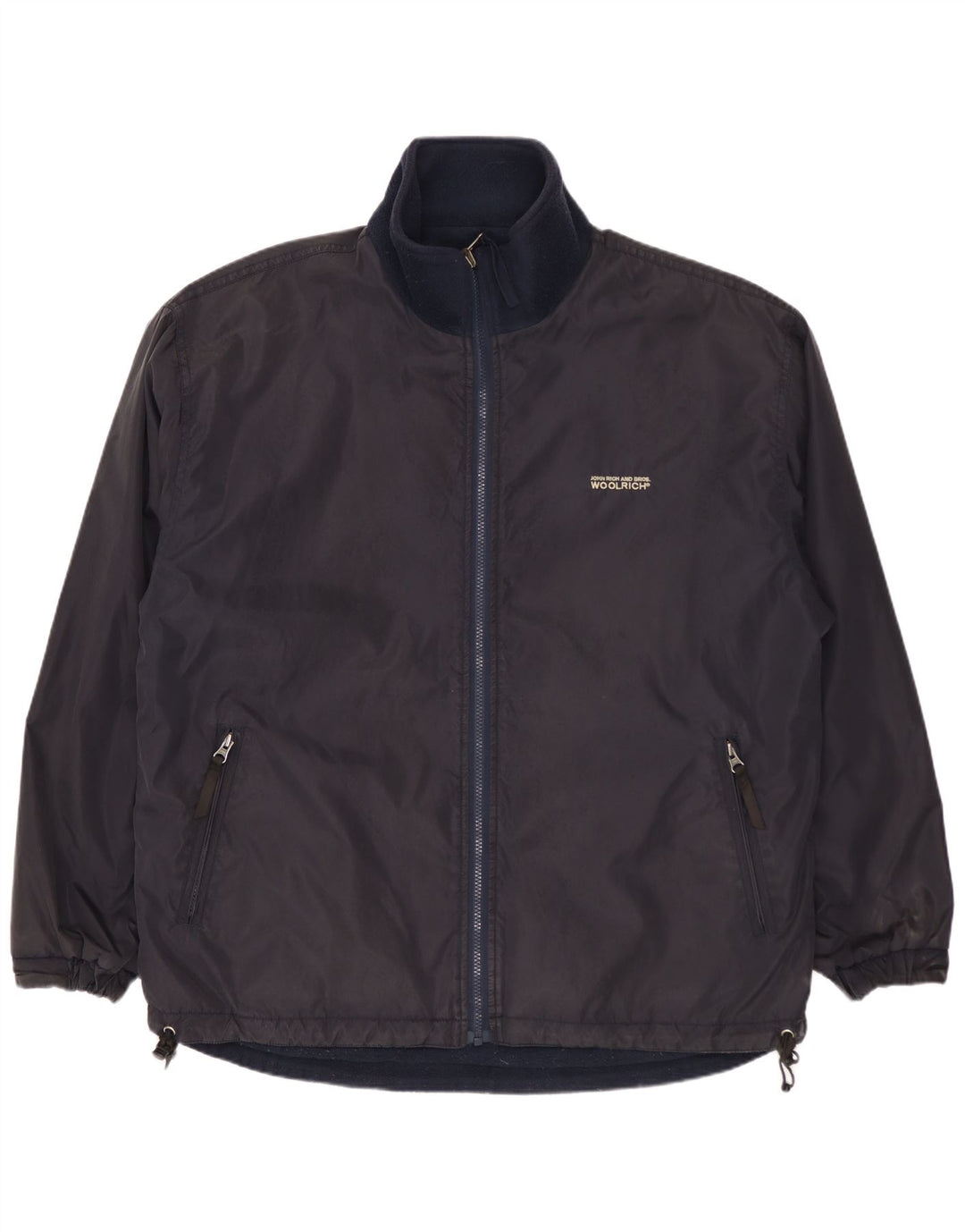 WOOLRICH Herren Wendejacke UK 40 Large Marineblaues Nylon