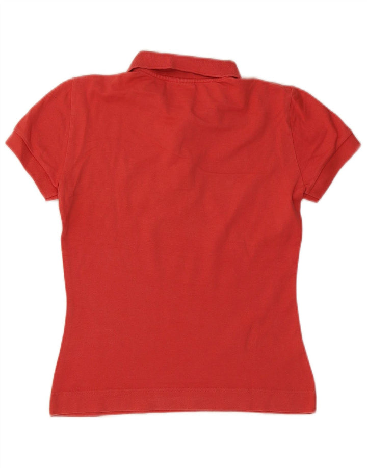 Lacoste Damen Poloshirt Größe 38 Mittelrote Baumwolle