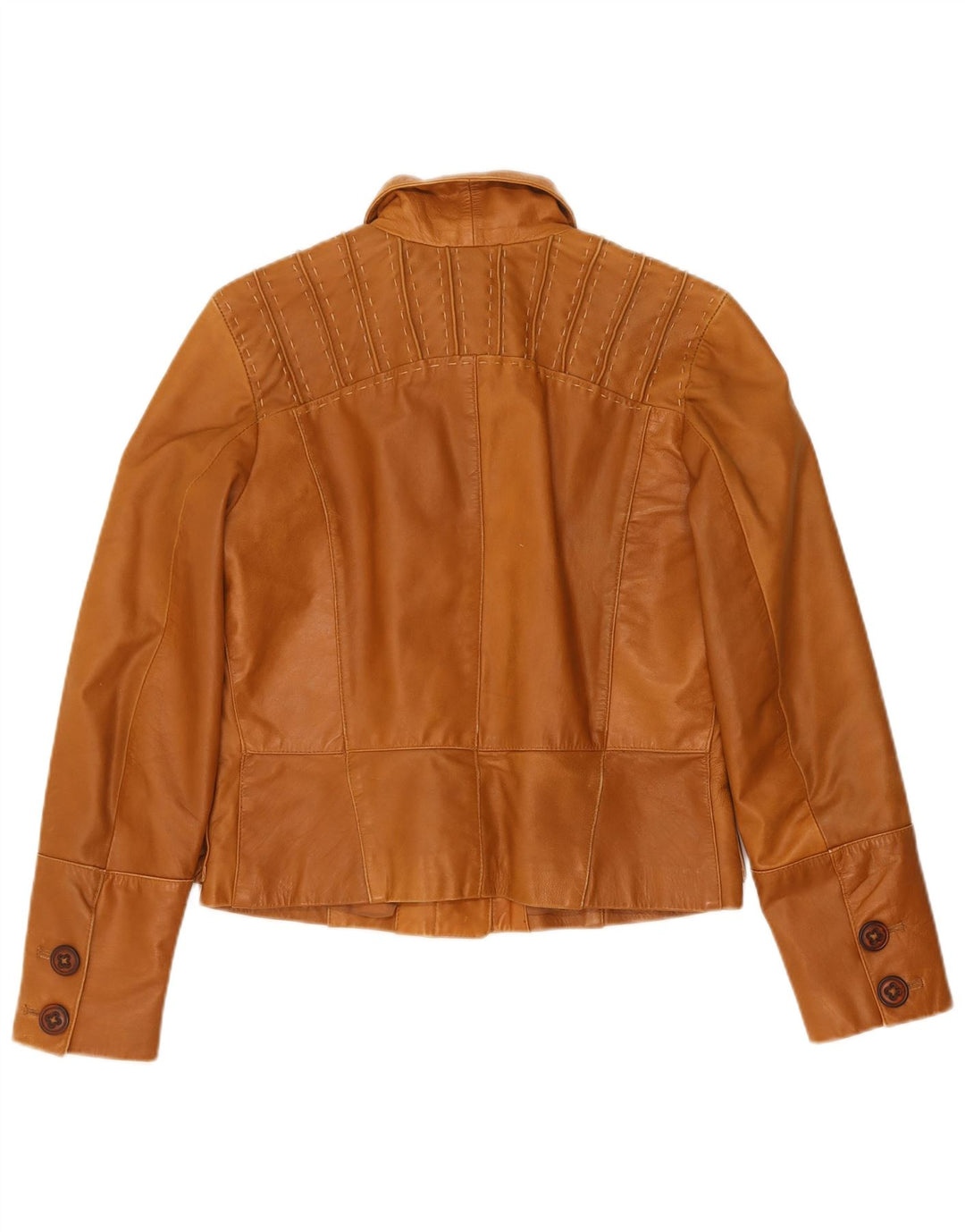 Vintage Damen Lederjacke UK 12 Mittelbraunes Leder