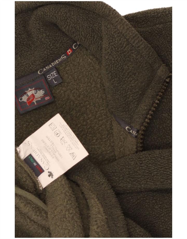 Canadiens Herren Fleecejacke UK 40 Large Grün Polyester