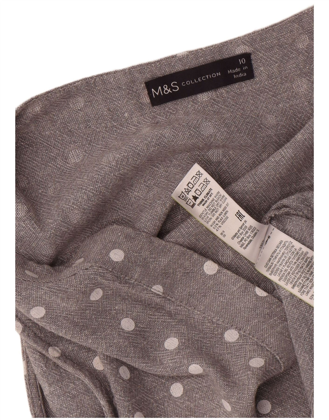 Marks & Spencer Damen ärmelloses Etuikleid, Gr. 10, klein, grau gefleckt