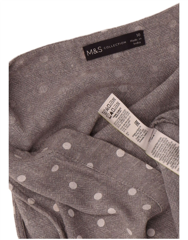 Marks & Spencer Damen ärmelloses Etuikleid, Gr. 10, klein, grau gefleckt