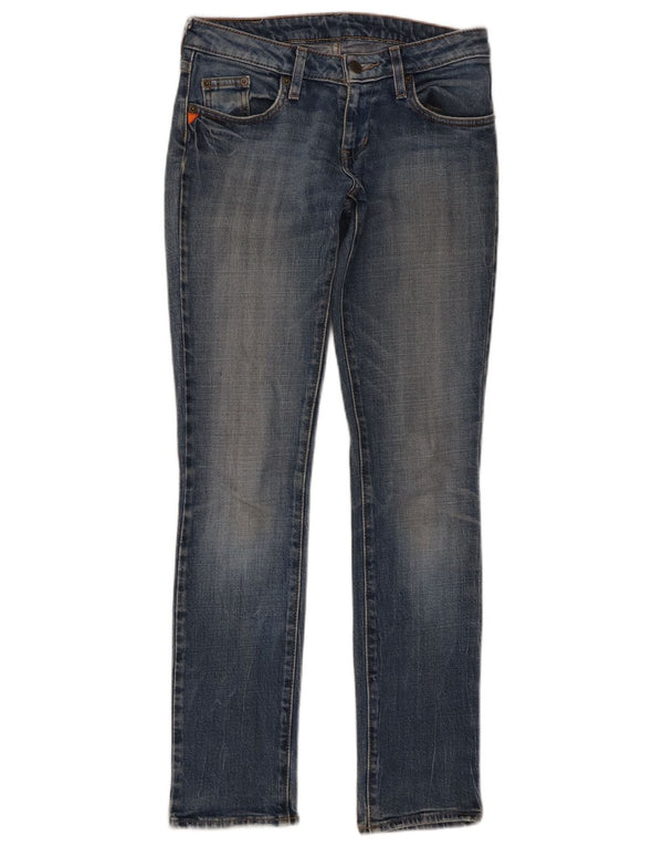 Kappa Damen-Jeans mit niedriger Taille, Röhrenjeans, W26, L30, blaue Baumwolle