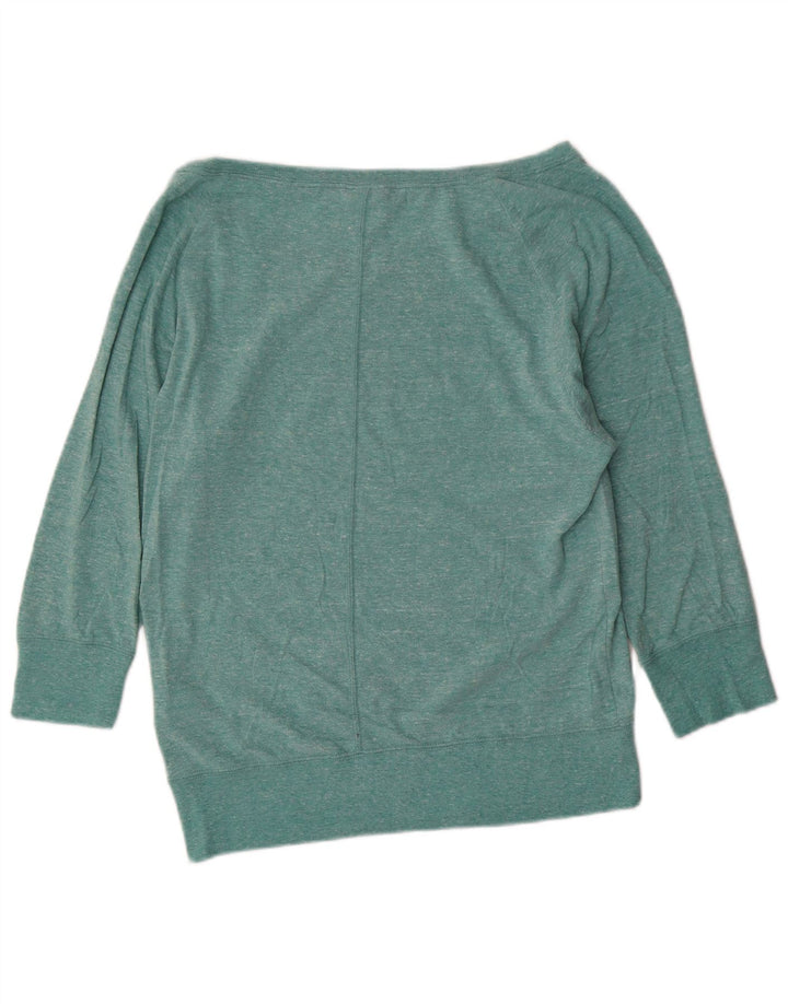 Nike Damen Off Shoulder Graphic Top Langarm UK 10 Small Türkis