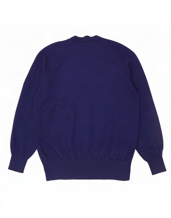 Fred Perry Herren-Pullover mit V-Ausschnitt, große marineblaue Wolle
