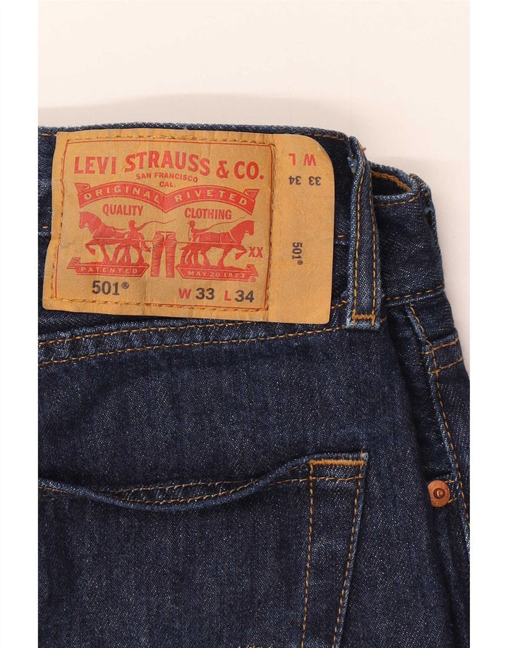 Levi's Herren 501 Straight Jeans W33 L34 Blaue Baumwolle