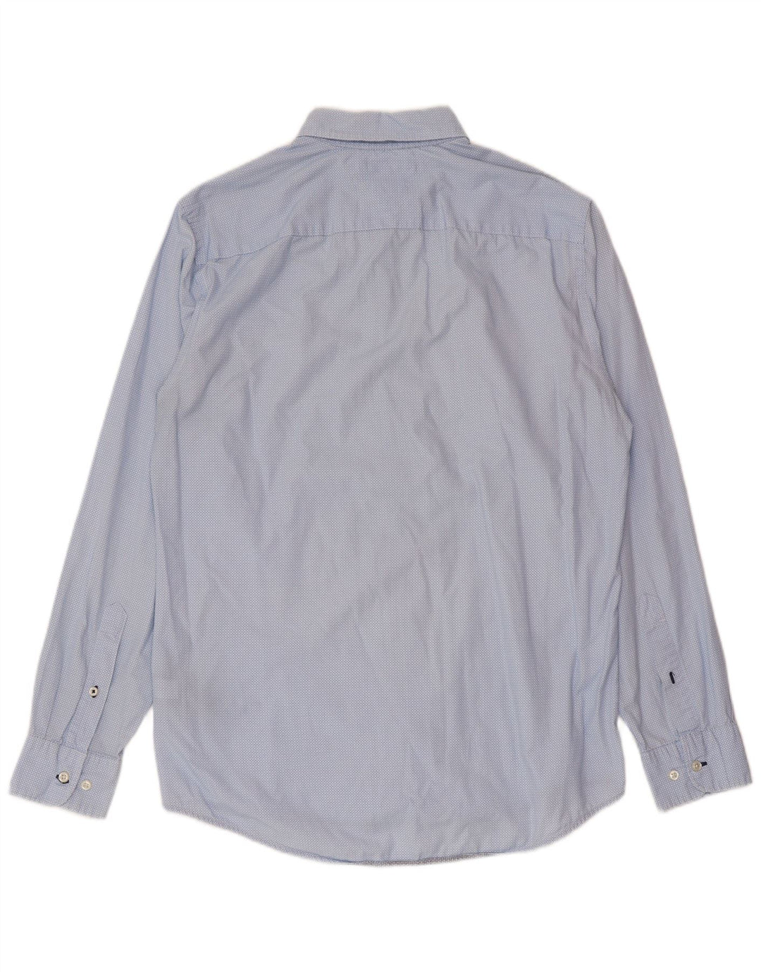 Tommy Hilfiger Herren-Hemd mit normaler Passform, mittelblau gepunktete Baumwolle