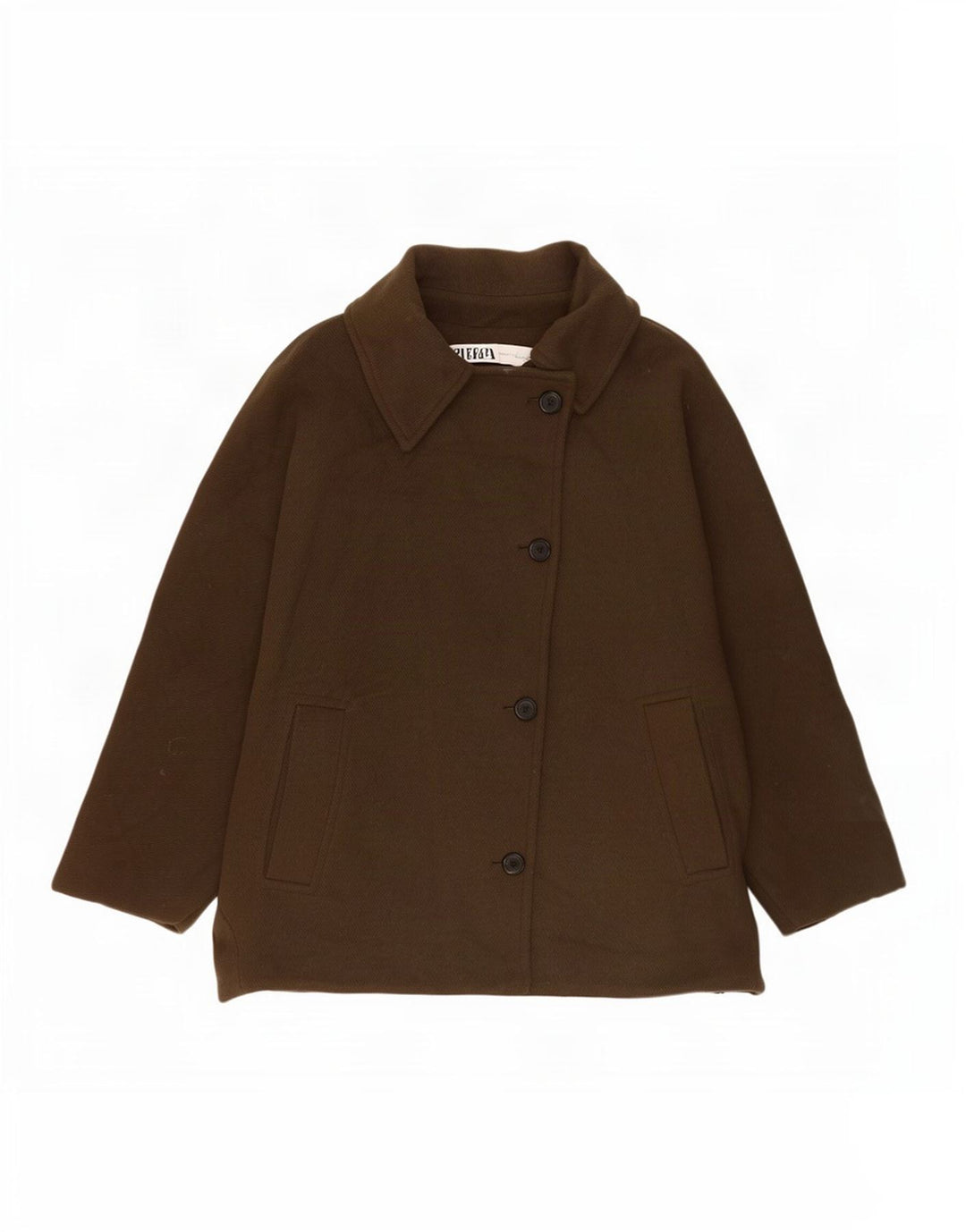 Zara Damen Cape-Jacke UK 14 Medium Khaki Polyester