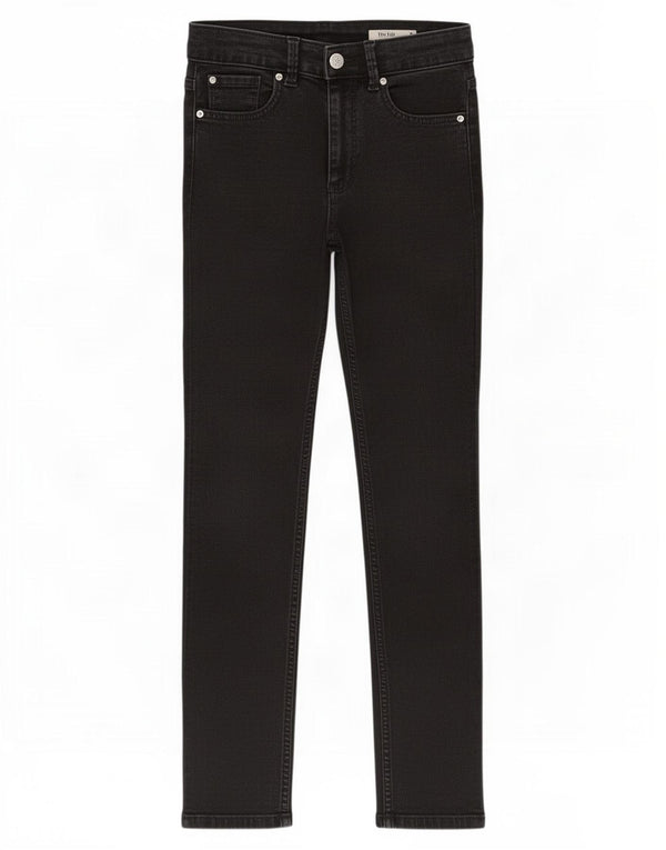 Marks & Spencer Damen The Lily Slim Jeans UK 8 Small W26 L26 Schwarze Baumwolle