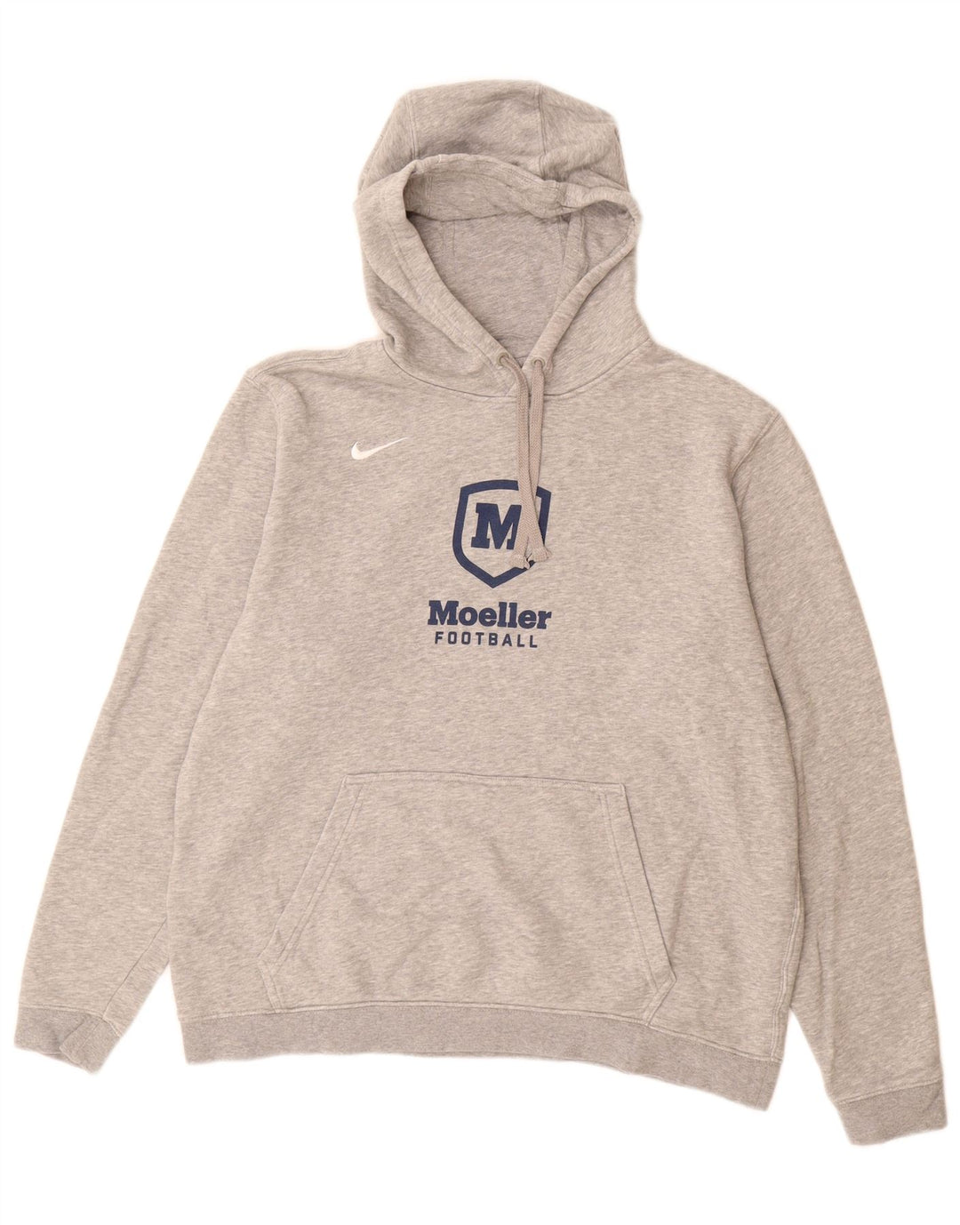 NIKE Herren Moeller Graphic Hoodie Pullover Große graue Baumwolle