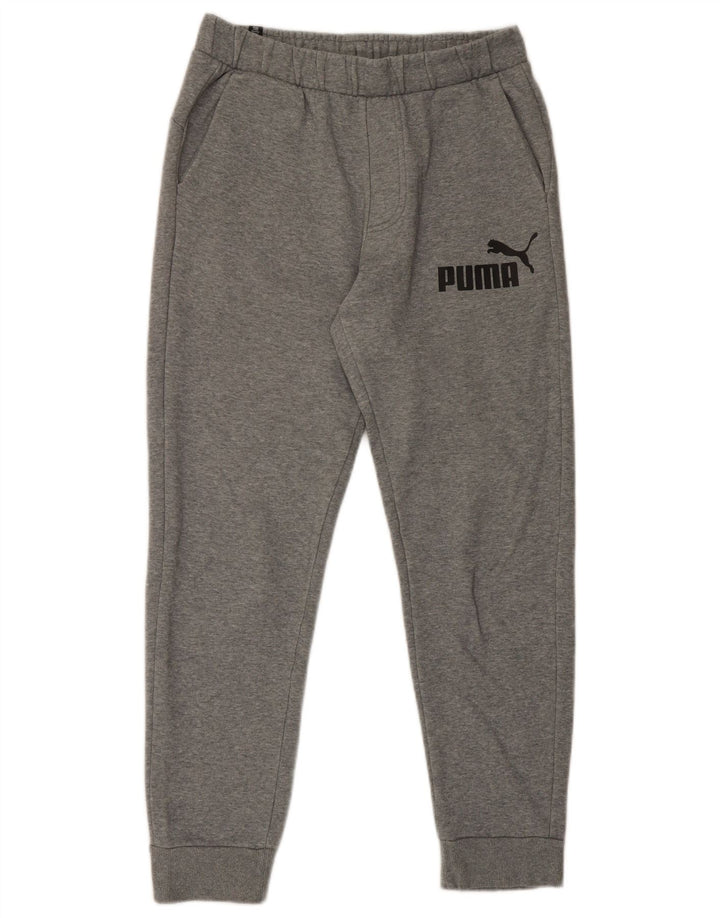Puma Herren-Trainingshose mit Grafik, mittelgraue Baumwolle